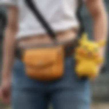 An array of fanny packs featuring various Pokemon designs, highlighting the trend's diversity