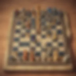 A captivating chessboard featuring Pokemon characters strategically positioned