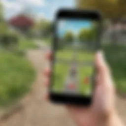 User interface of the Pokémon Go joystick app showcasing navigation features