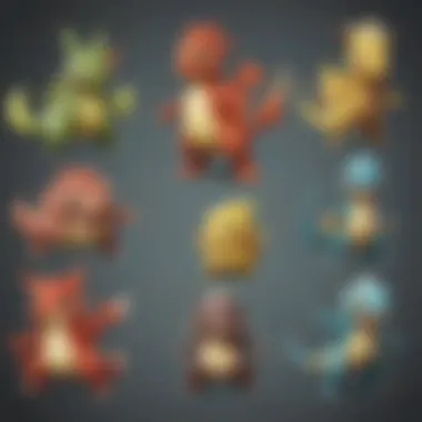 Infographic depicting the evolution of starter Pokémon through the generations