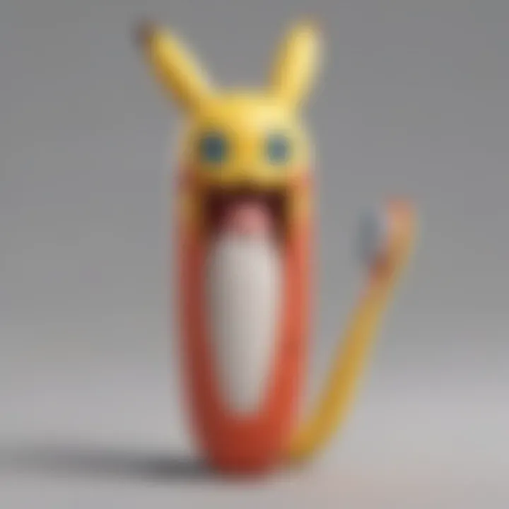 Close-up view of the limited edition Pokémon toothbrush showcasing its vibrant design.