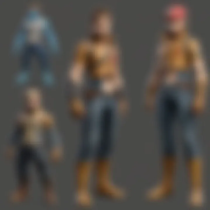 An illustration showcasing the historical evolution of Pokemon Rangers through different game generations.