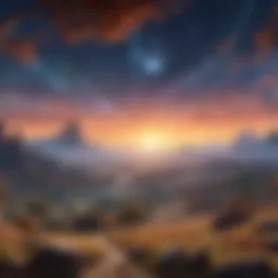 A stunning landscape showcasing the vast world of Star Fall 4 with intricate details.