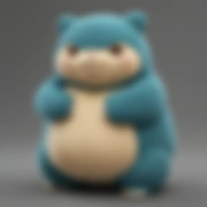 Collector showcasing a range of plush Snorlax variations