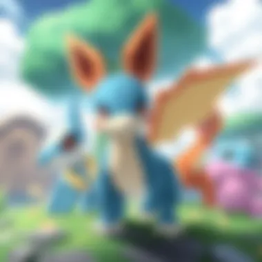 An iconic Pokemon landscape showcasing diverse environments