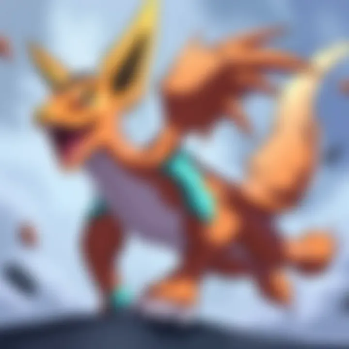 Dynamic Pokemon Battle Mechanics An engaging scene of Pokemon battles showcasing gameplay mechanics