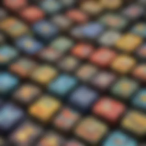 Artistic representation of Pokémon small tins showcasing vibrant designs