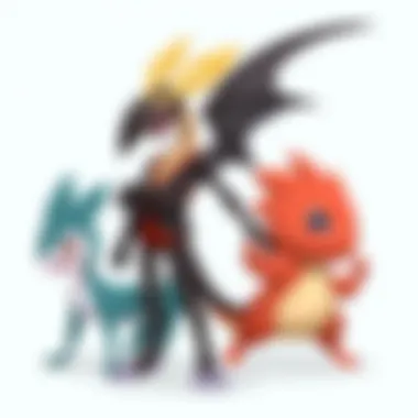Distinctive Pokemon Characters A close-up of various Pokemon characters with unique designs