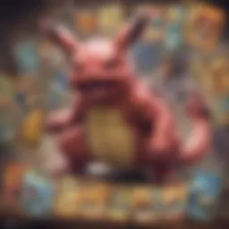 A vibrant collection of random Pokémon cards displayed in an organized manner, showcasing various designs and themes.