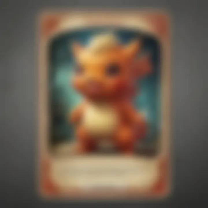 Artistic representation of a vintage trading card collection