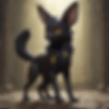 Umbreon showcasing its elegant dark features