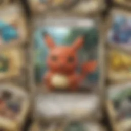 A collection of various one dollar Pokémon cards displayed artistically