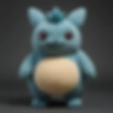 Quality Craftsmanship: Munchlax Plush Details Close-up view of the stitching and fabric of a Munchlax plush.