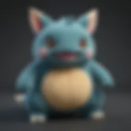 A vibrant Munchlax plush toy showcasing its unique features.