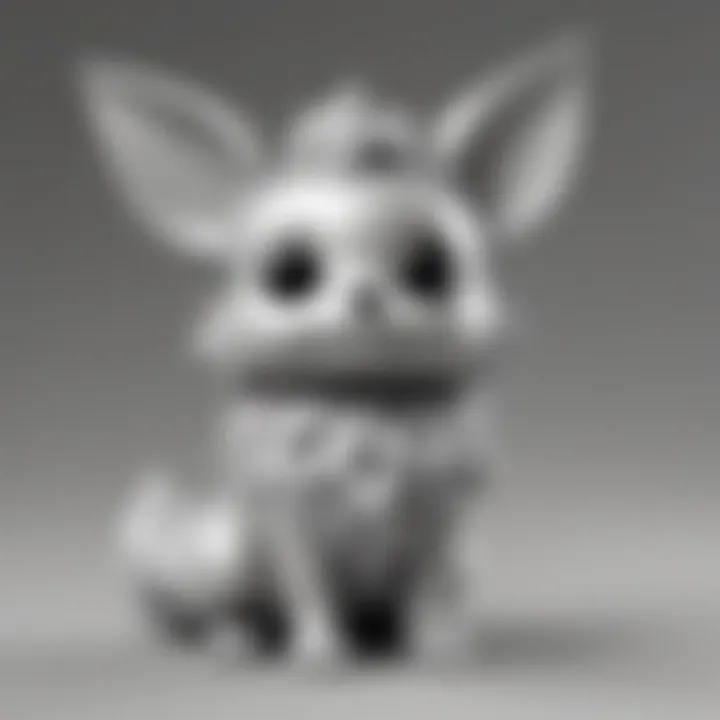 Intricate Silver Eevee Funko Pop