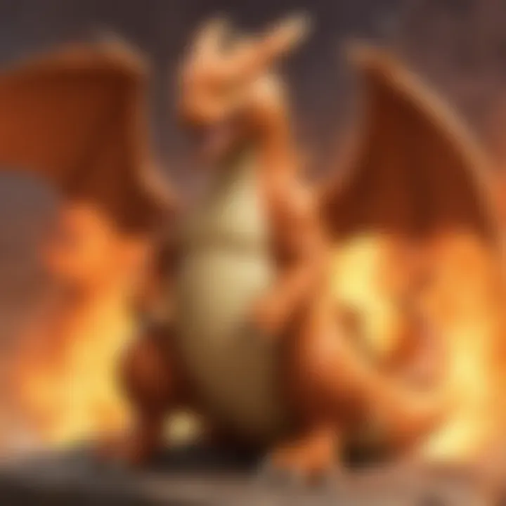 Illustration of a Charizard Pokemon TCG card