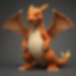 Exquisite craftsmanship of life-size Pokemon plush Charizard