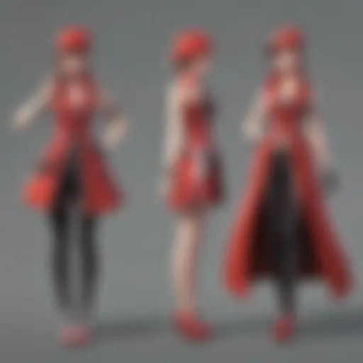 Elegant attire inspired by Pokemon themes