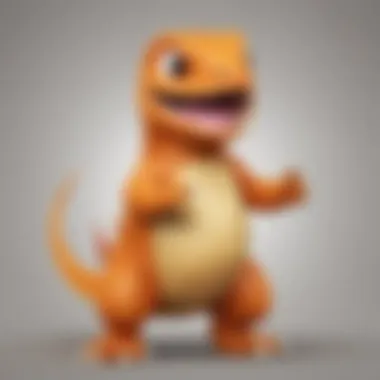 Charmander letting out a comical fart