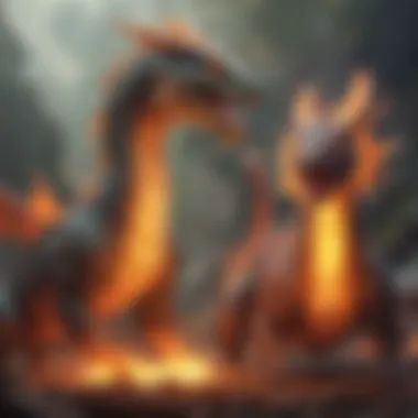 Fierce Dragonfire Serpent Pokemon Breathing Flames