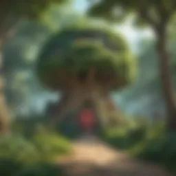 Mystical Pokémon in a forest