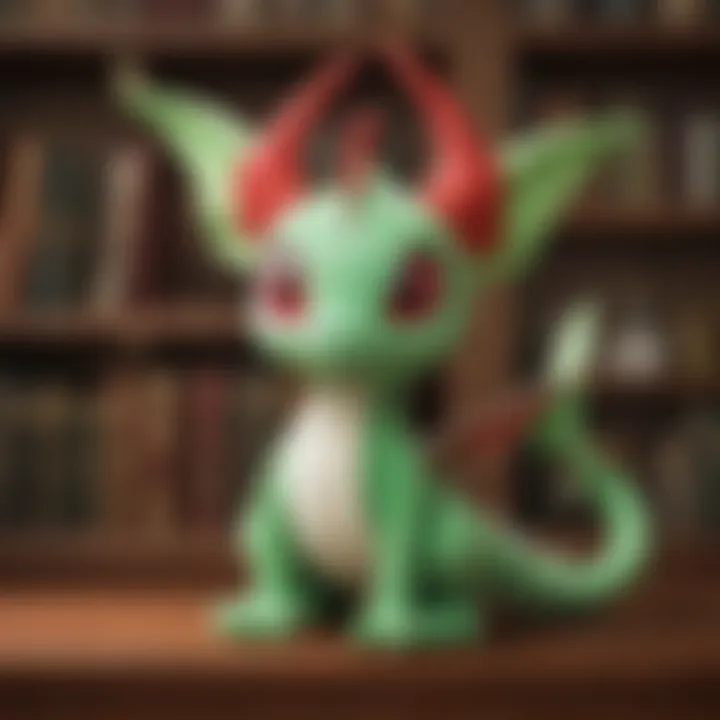 Flygon Stuffed Animal Displayed on Elegant Shelf