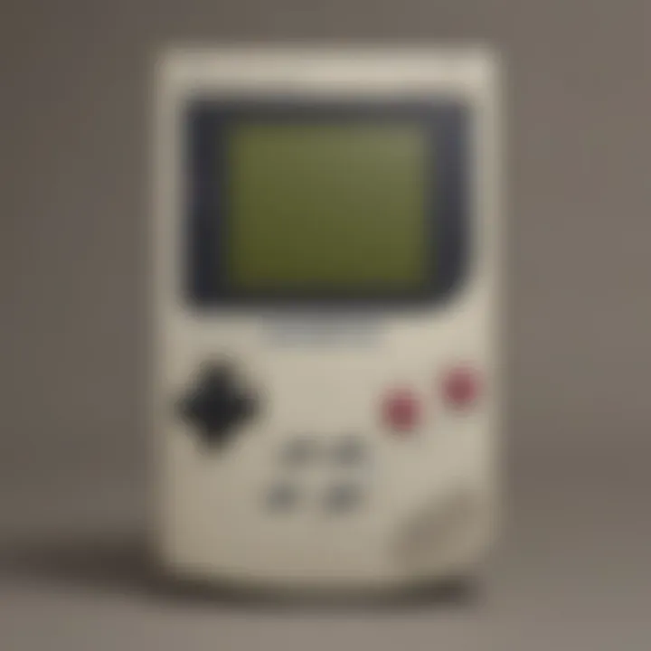 Gameboy Console with Pokemon Game Cartridge