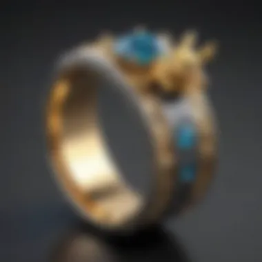 Custom gamer wedding rings showcasing unique materials and textures