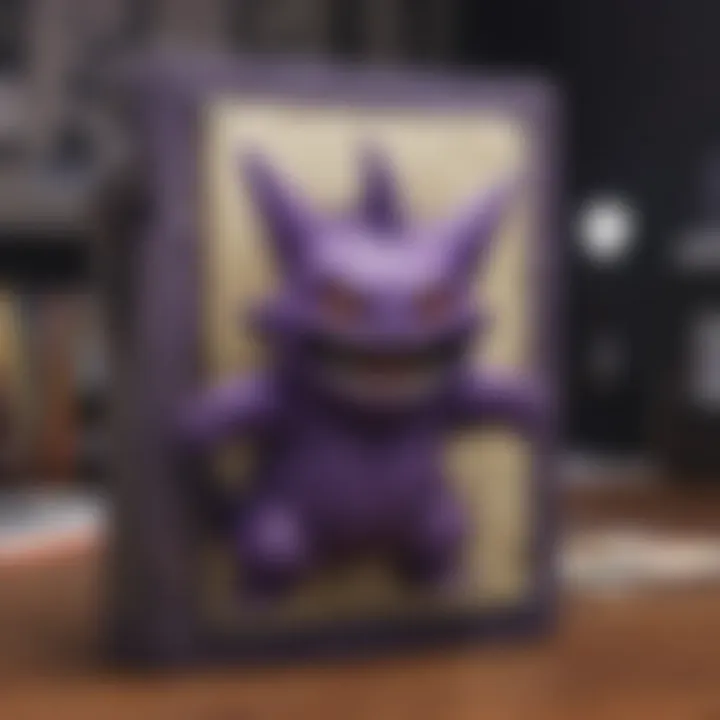 Close-up of Gengar card binder zipper detail