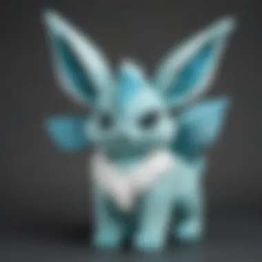 Exquisite Glaceon Plush Detailing