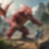 Dynamic battle scene showcasing Pokemon in action