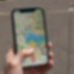 Illustration representing GPS spoofing concept on iPhone