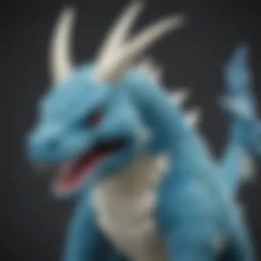 Detailed Close-up of Gyarados Plush Features