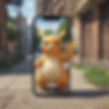 Smartphone with Pokémon Go app open