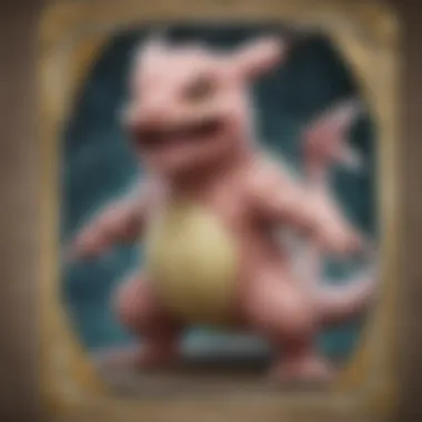 Pristine Pokémon Card Surface Close-up of a pristine Pokémon card showcasing its surface details