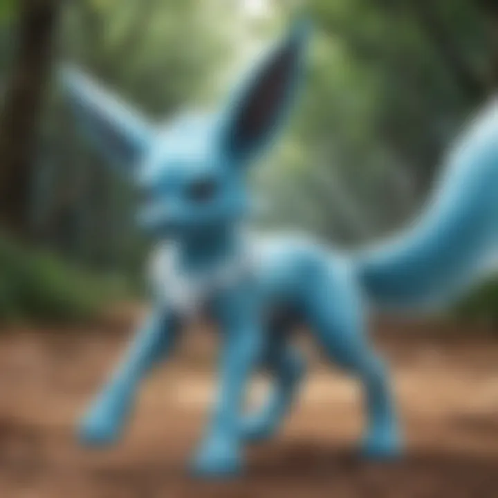 Glaceon in a battle scenario demonstrating its unique abilities