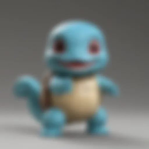 Detailed view of the Squirtle Funko Pop showcasing its design features