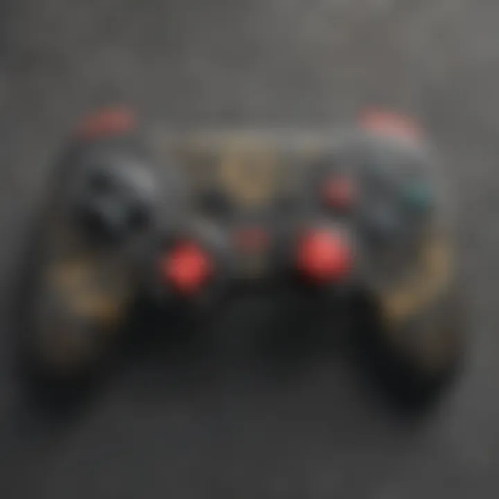Illustration of intricate design elements on the Pokemon Switch controller