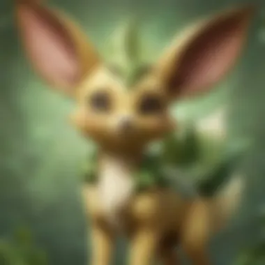 A collection of various Leafeon card variants from different sets