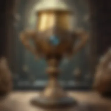 Crystal chalice with glowing elixir inside