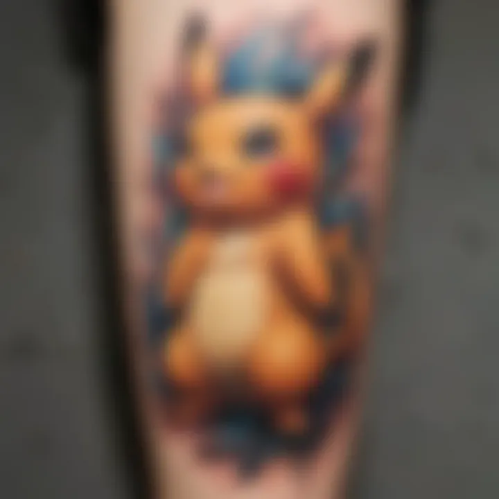 An artistic portrayal of a tattoo artist at work, capturing the essence of creativity and craftsmanship.