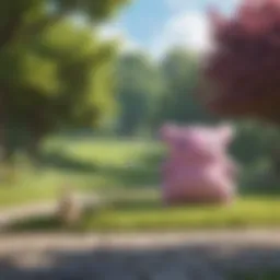 A tranquil park setting ideal for spotting Ditto in Pokémon Go