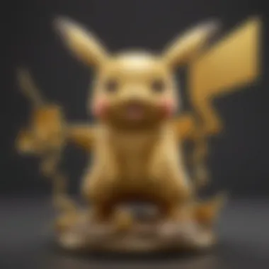 Luxurious Gold-Plated Pikachu Figurine