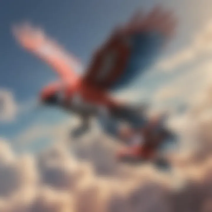 Majestic Thunderbird Pokemon in Flight