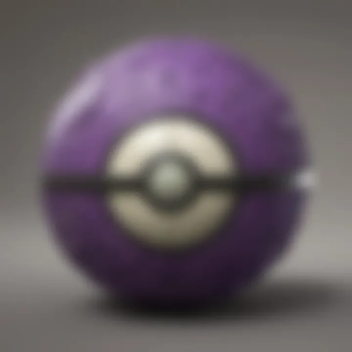 An exquisite depiction of the Master Ball, showcasing its vibrant colors and iconic design.