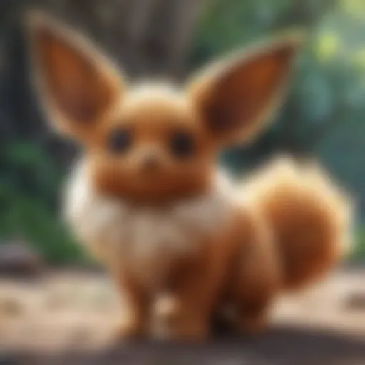 Glistening Eevee showcasing its rare beauty