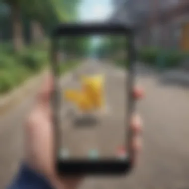 Pokemon Go character navigating through a virtual world