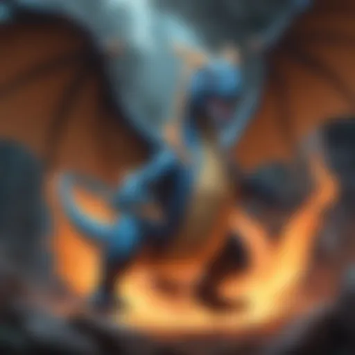 Vibrant Mega Charizard card showcasing unique artwork and design