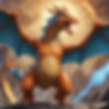 Gameplay scene highlighting Mega Charizard in action during a match