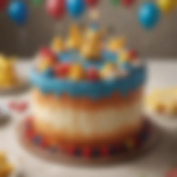 A festive birthday celebration featuring a Meijer cake as the centerpiece